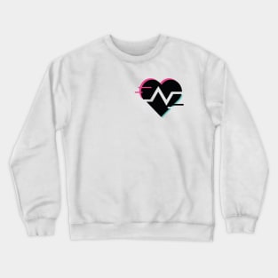 Glitch heart cardiogram sign Crewneck Sweatshirt